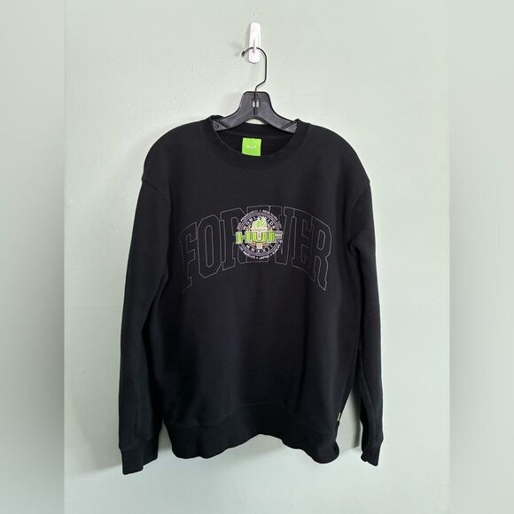 HUF - FOREVER TORCH CREWNECK - BLACK GREEN CREWNECK SWEATSHIRT SIZE M - Picture 1 of 6